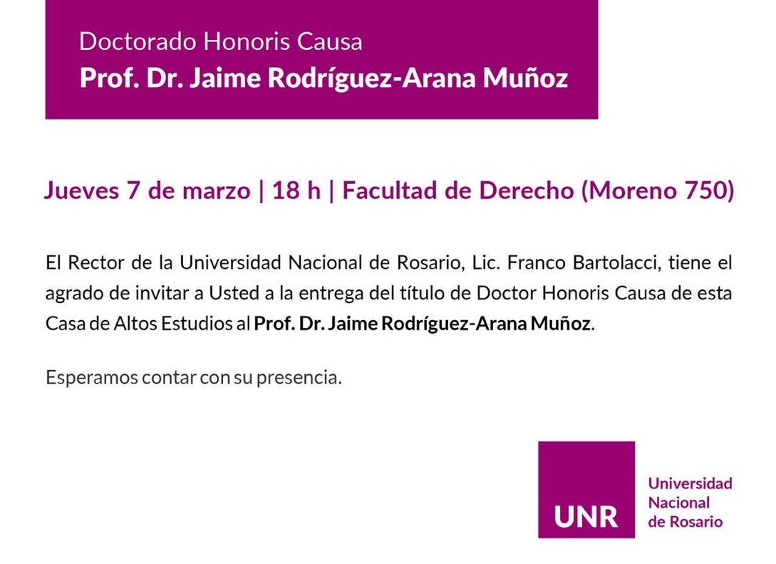 Jaime Rodríguez-Arana, Doctor Honoris Causa