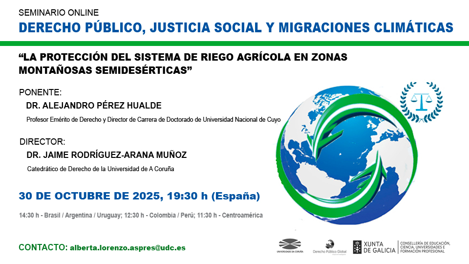 Seminario online «Derecho público, justicia social y migraciones climáticas»